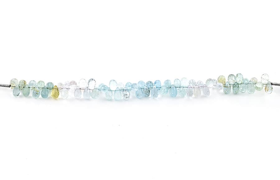 Multi Aquamarine 3X5mm Faceted Tear Drops (Calibrated), additional view
