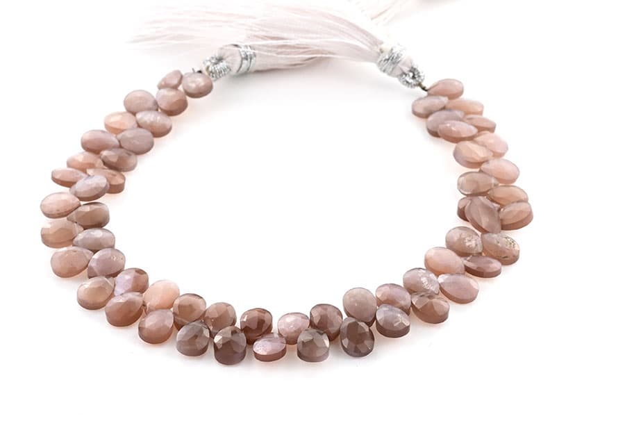 Chocolate Moonstone 5X7mm Faceted Pear(Calibrated), additional view
