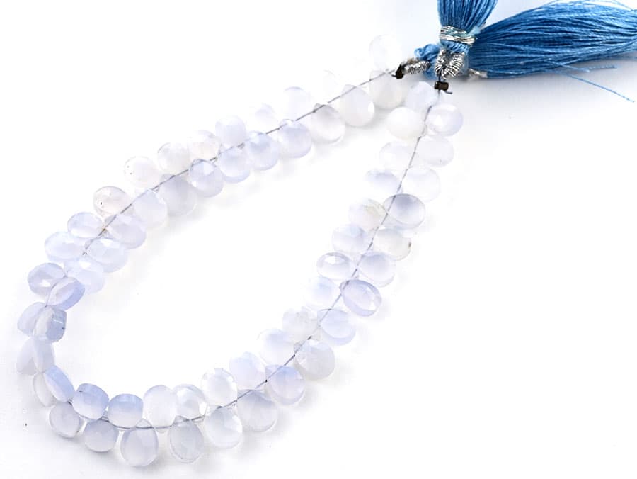 Natural Chalcedony 5X7mm Faceted Pear(Calibrated), additional view