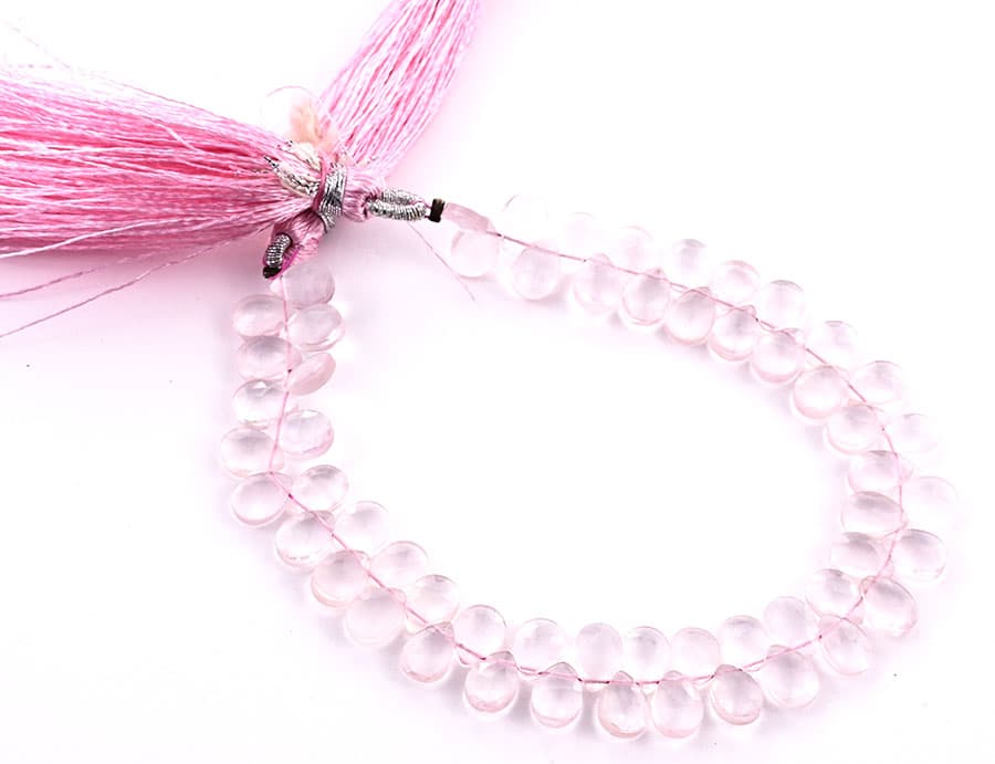 Rose Quartz 5X7mm Faceted Pear(Calibrated), additional view