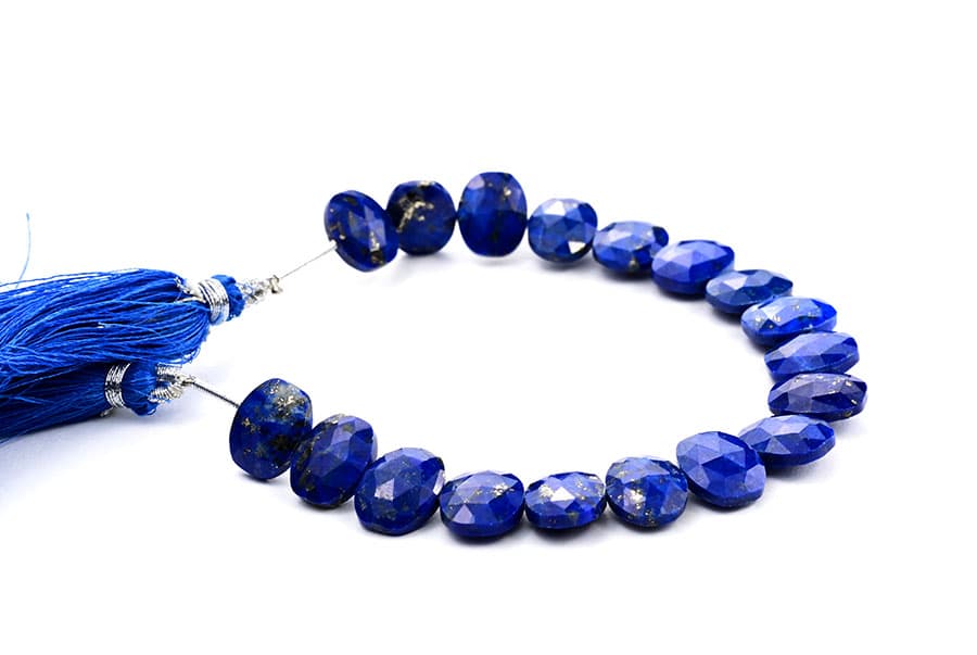 Lapis Lazuli 10X13mm Faceted Oval Faceted (Center Drill), additional view