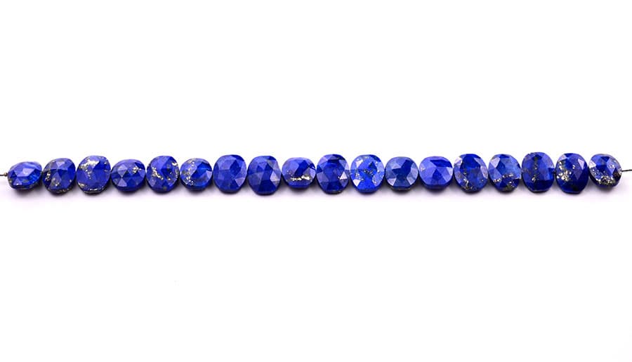 Lapis Lazuli 10X13mm Faceted Oval Faceted (Center Drill), additional view