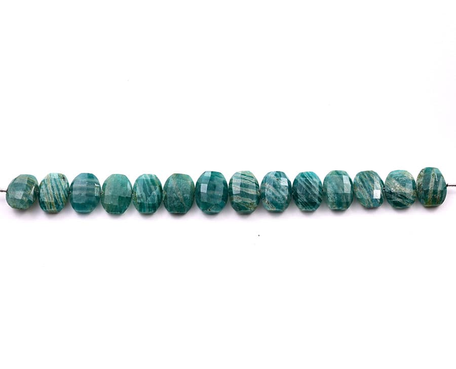 Russian Amazonite 10X13mm Faceted Oval Faceted (Center Drill), additional view