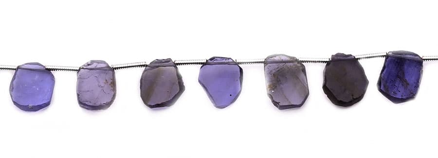 Iolite 7x9mm Organic Cut Slice, additional view