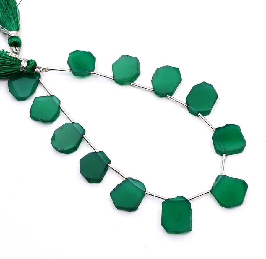 Green Onyx 10-14mm Organic Cut Slice, additional view