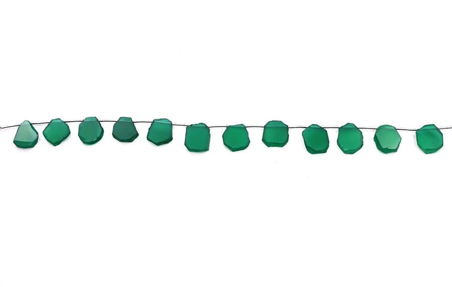 Green Onyx 10-14mm Organic Cut Slice, additional view
