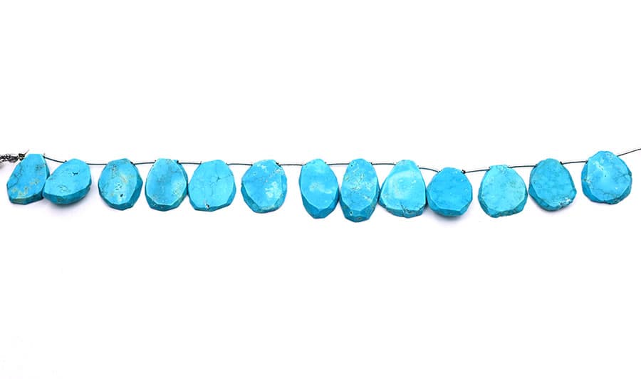 Natural Turquoise 10-18mm Organic Cut Slice, additional view