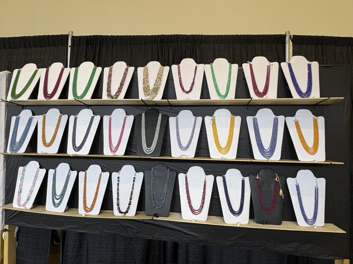 The Tandon Gems booth at a gem show